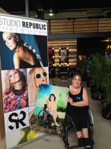 Its me...holding a picture of....me! haha.  At Studio Republic, seeing the print for the first time! :)