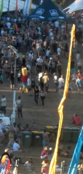 Bart Simpson rocking out in the crowd! :) 