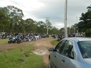 At the starting point - only a small amount of the bikes taking part.. 140+ participants...pure awesome! :D 