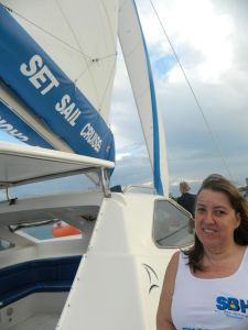 In my 'bliss', on the water, full sail billowing in the wind...I could have stayed there forever!