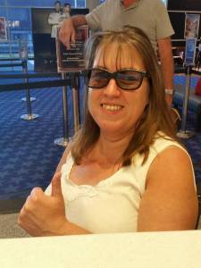 Wearing the 3D 'sunnies'....such a sexy look! haha ;) 